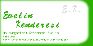 evelin kenderesi business card